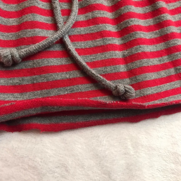 Lizsport Vintage Light Sweater  Liz Claiborne Pullover Grey Red Strips Small - Picture 4 of 8